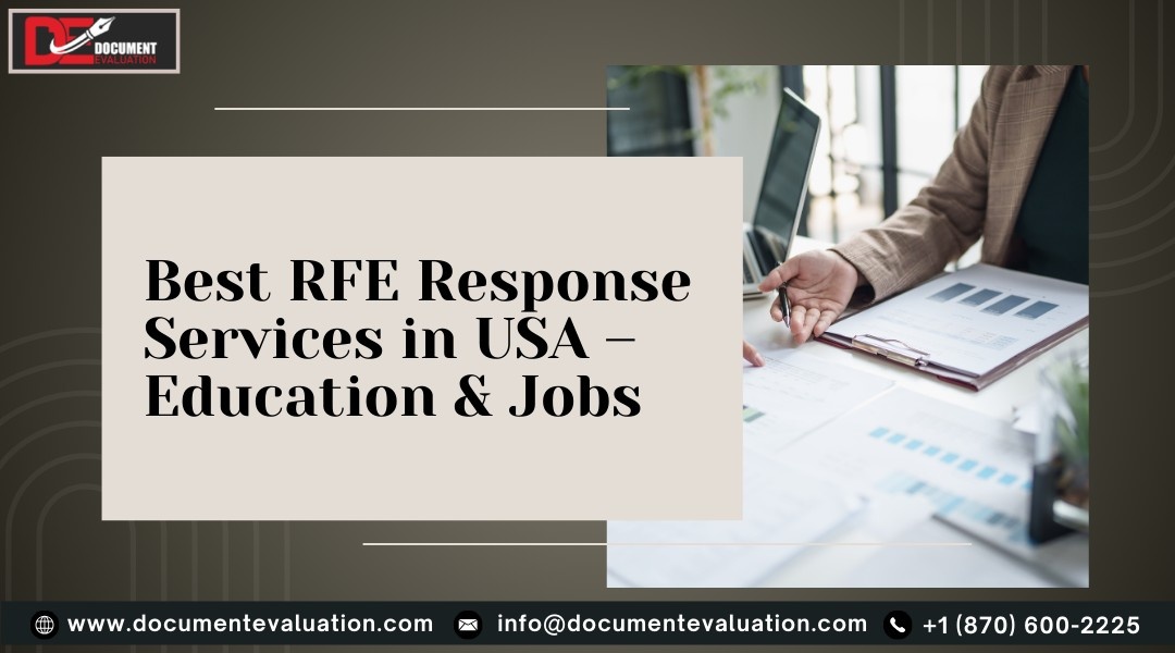 Professional preparing USCIS RFE response documents for education and employment immigration cases in the USA