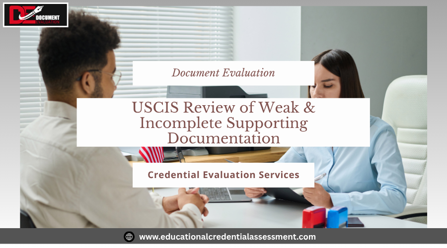 Document evaluation process for USCIS immigration petitions and RFEs